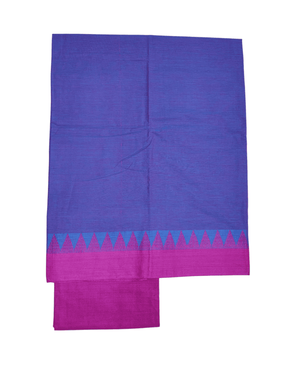 Lavender Handloom South Cotton Unstitched Salwar Suit Set with Dupatta for Women