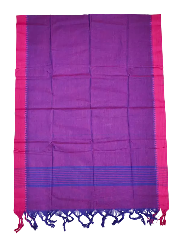 Pink & Purple Handloom Mangalagiri Cotton Dress Materials for Women