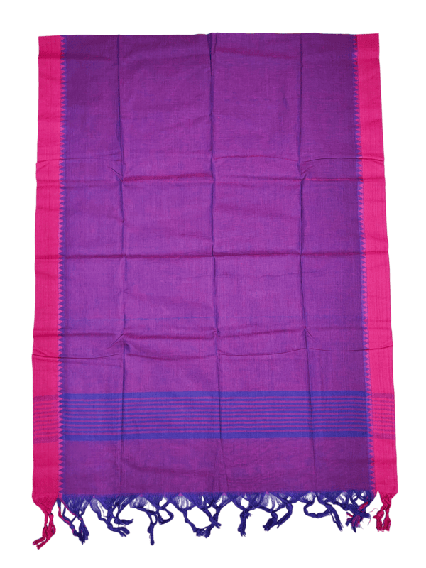 Pink & Purple Handloom Mangalagiri Cotton Dress Materials for Women