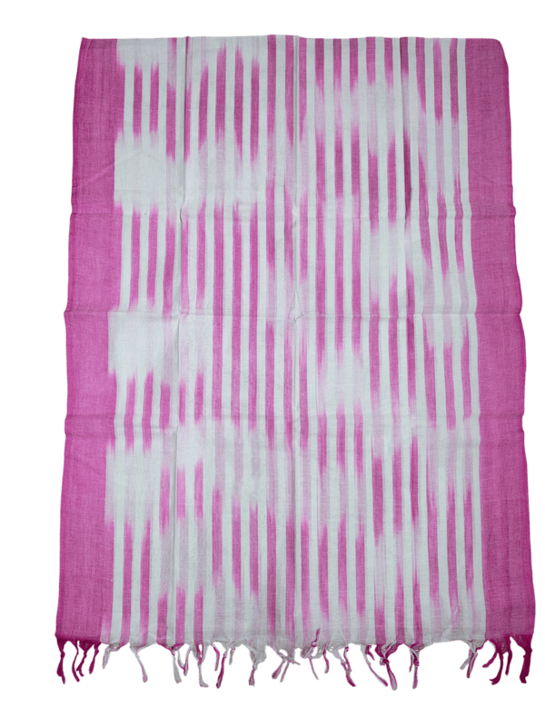Pink Ikkat Cotton Unstitched Salwar Suit Set with Dupatta