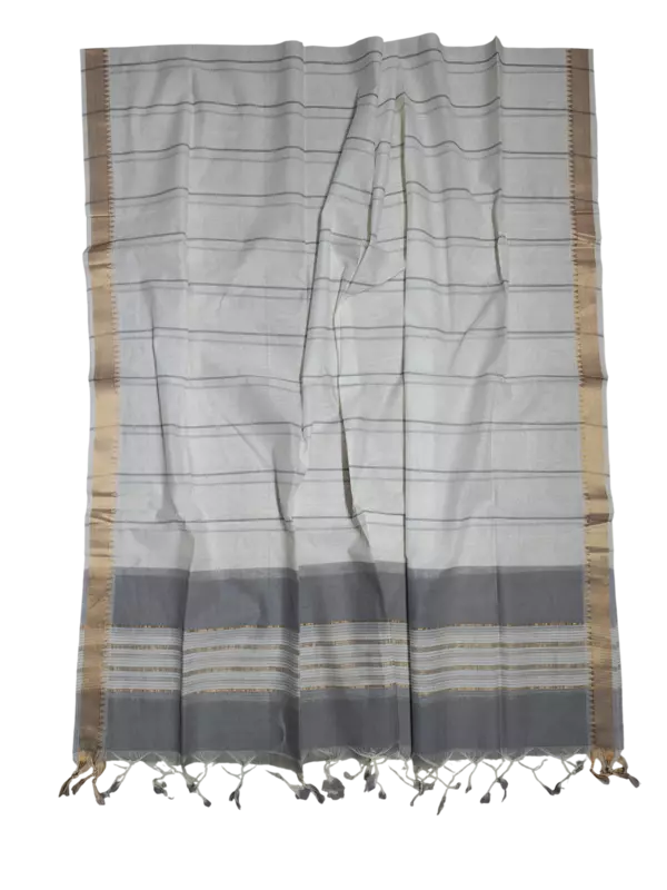 Grey Mangalagiri Cotton Dress Materials for Women