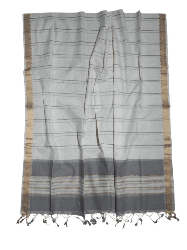 Grey Mangalagiri Cotton Dress Materials for Women