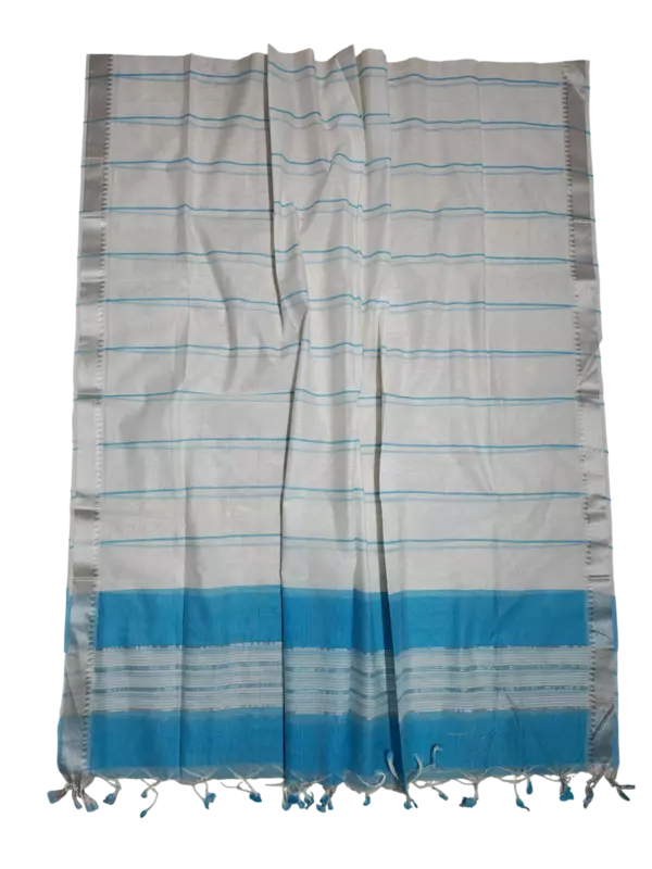 Sky Blue Mangalagiri Cotton Dress Materials for Women