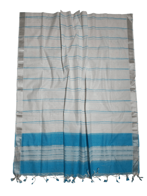Sky Blue Mangalagiri Cotton Dress Materials for Women
