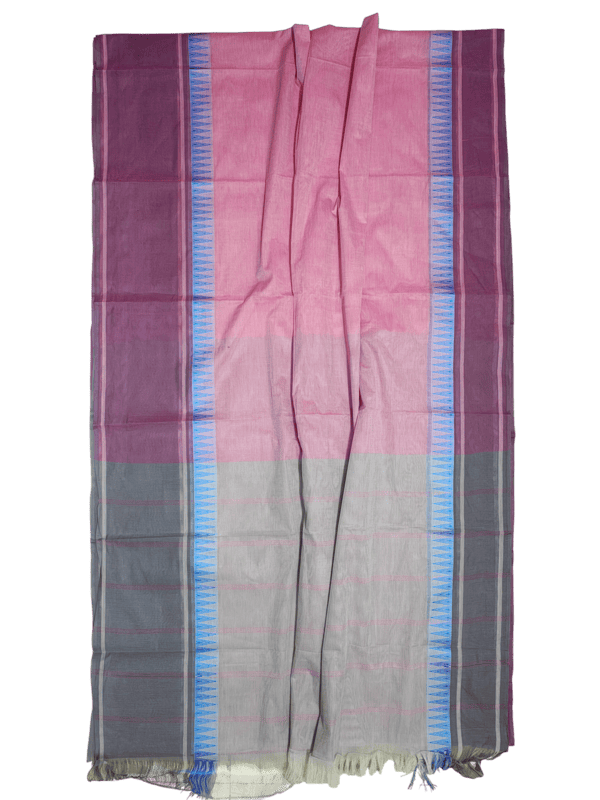 Pink Mangalagiri Cotton Saree with Blouse Piece