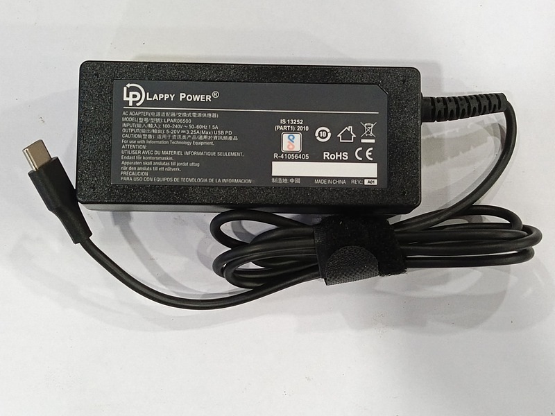 Universal Laptop Adapter for All Brands (65W 3.25A 5-20V) Type-C Pin