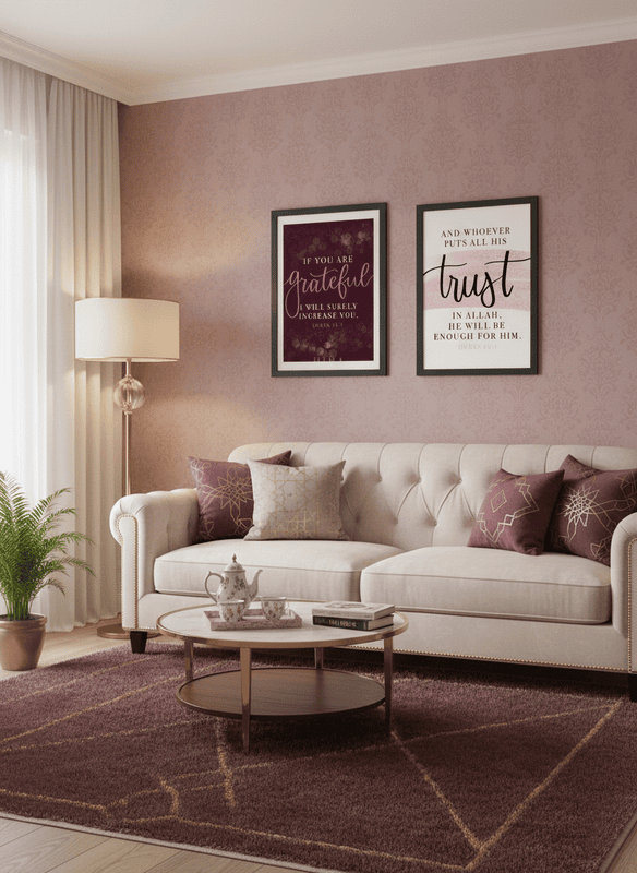 Grateful & Trust Prints - Framed - Set of 2