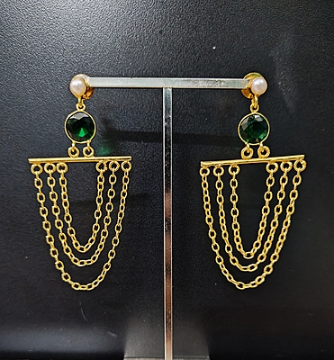 Earring Emerald Drop