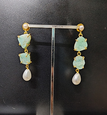Earring Blue Stone Drop