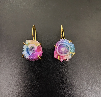 Earring Multi Colour Stone Handing