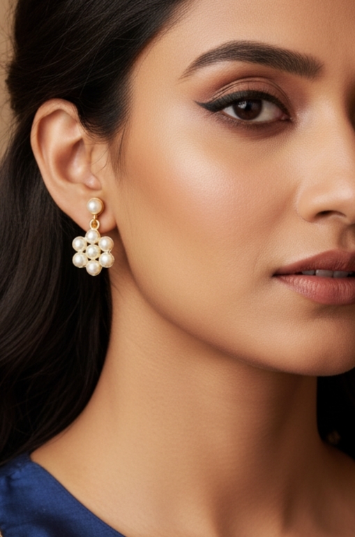 Earring Eight Pearls