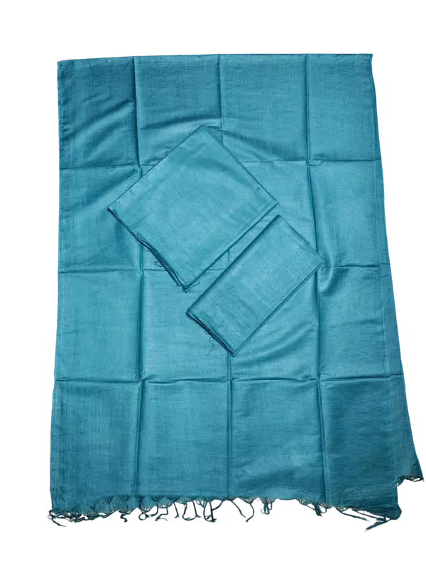Firoza Solid katan silk Unstitched Salwar Suit Fabric with Dupatta