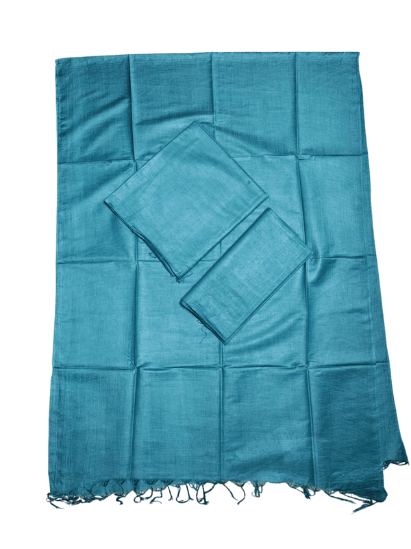 Firoza Solid katan silk Unstitched Salwar Suit Fabric with Dupatta