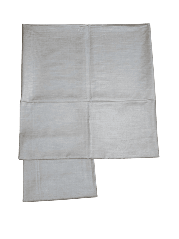 Off White Solid katan silk Unstitched Salwar Suit Fabric with Dupatta