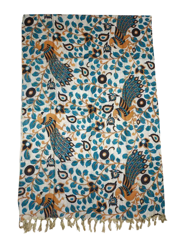 Firoza Kalamkari Print Cotton Silk Dupatta for Women