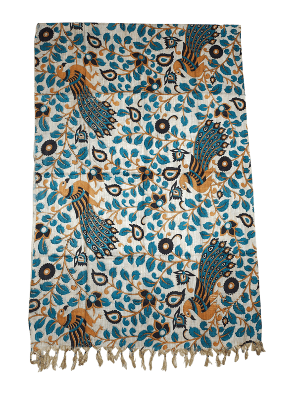 Firoza Kalamkari Print Cotton Silk Dupatta for Women