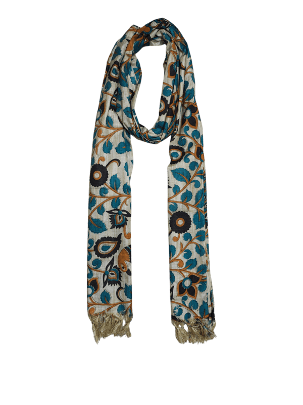 Firoza Kalamkari Print Cotton Silk Dupatta for Women