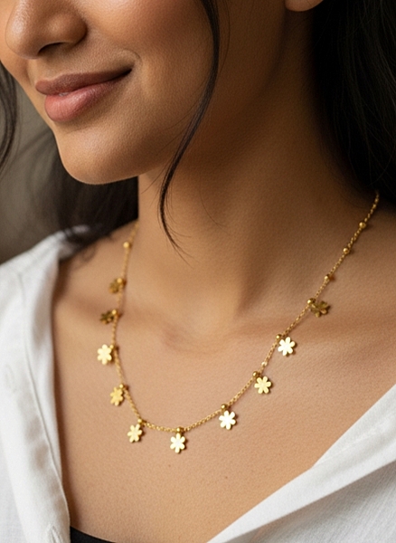 Necklace Stainless Steel Multi Charms