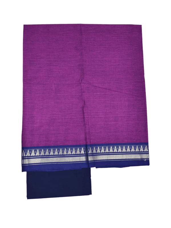 Lavender Mangalagiri Cotton Unstitched Salwar Suit for Women