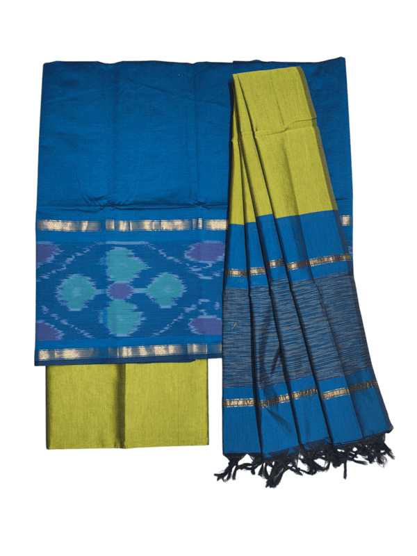 Firoza Pochampally Ikkat Silk Dress Material with Dupatta