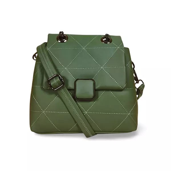 Quilted Crossbody Bag with Adjustable Strap