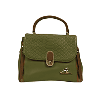 Textured Handbag with Tan Strap and Gold Detailing