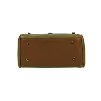 Textured Handbag with Tan Strap and Gold Detailing