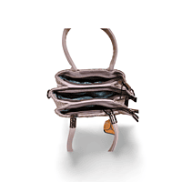 Floral Textured Handbag with Dual Handles