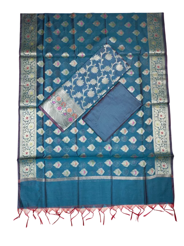 Indigo Banarasi Dress Material for Women
