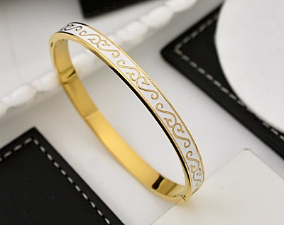 Bracelet - white and Gold