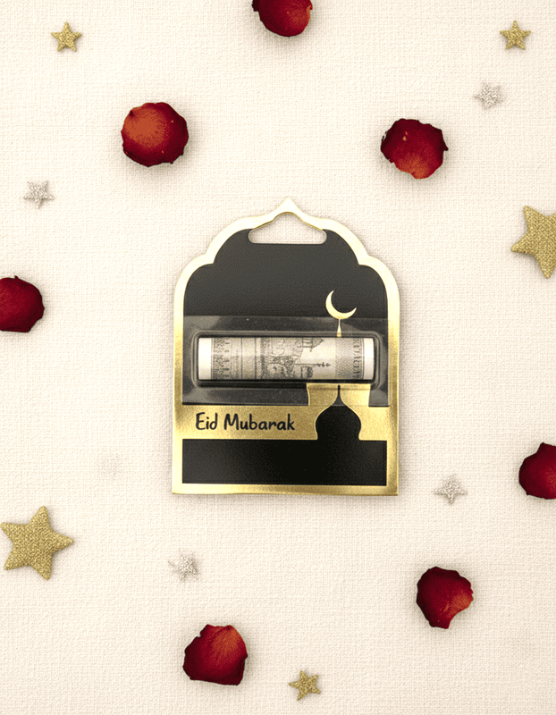 Black & Gold Eid Mubarak Money Holders (pack of 3)
