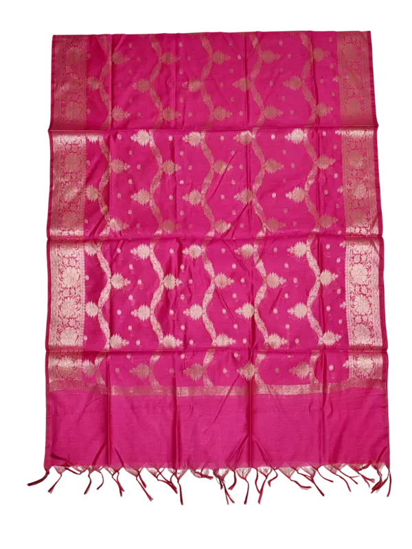 Magenta Banarasi Silk Dress Materials for Women