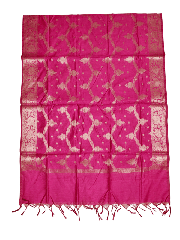 Magenta Banarasi Silk Dress Materials for Women