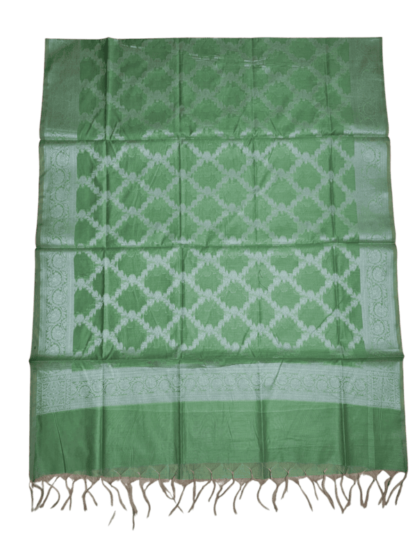 Green Banarasi Dress Material for Women