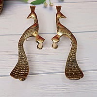 Peacock Door Handle Set - 13.2 Inch Height