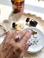 Blush Pearl Enamel Ring