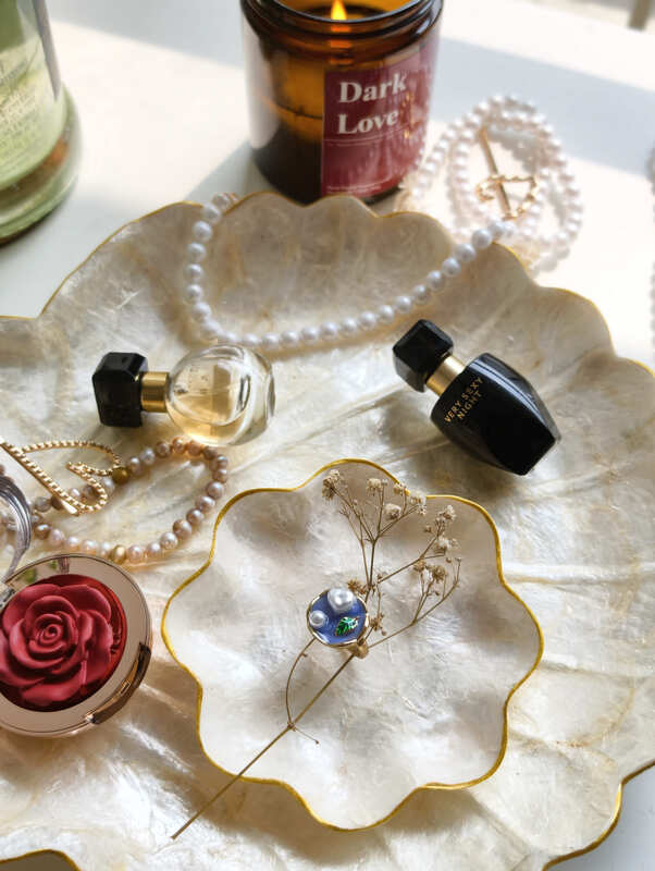 Vintage Pearl Bloom Enamel Ring