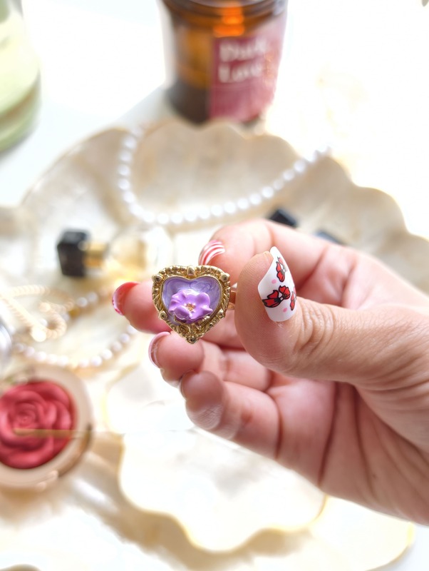 Lilac Heart Bloom Ring