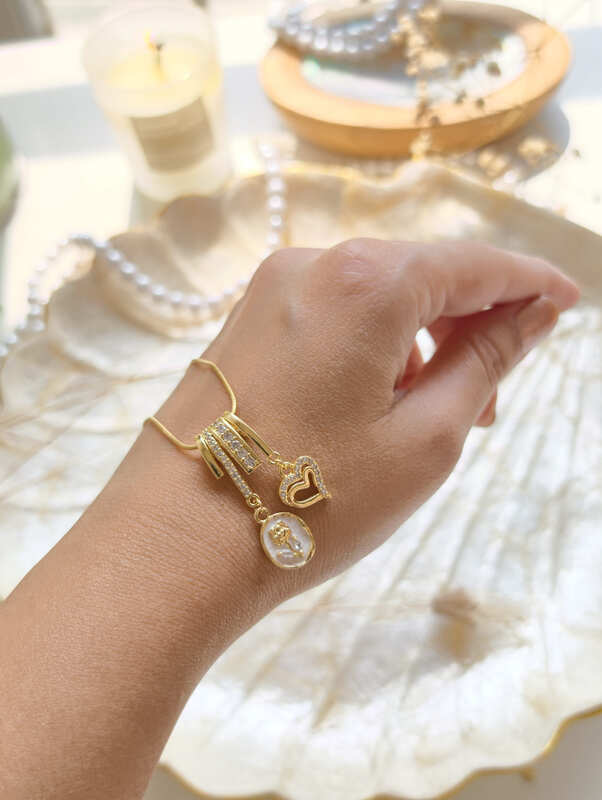 Golden Love Charm Necklace