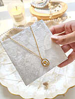 Golden Rose Stone Necklace