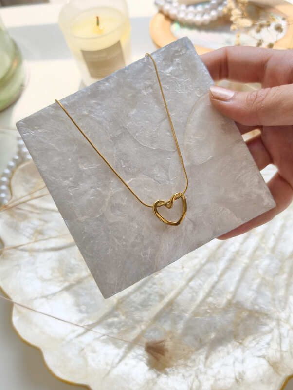 Golden Knot Heart Necklace