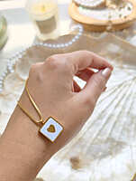 Ivory Heart Pendant Necklace