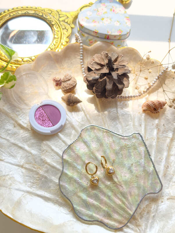 Crystal Heart Hoop Earrings