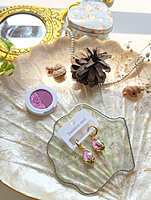 Pink Pearl Drop Earrings