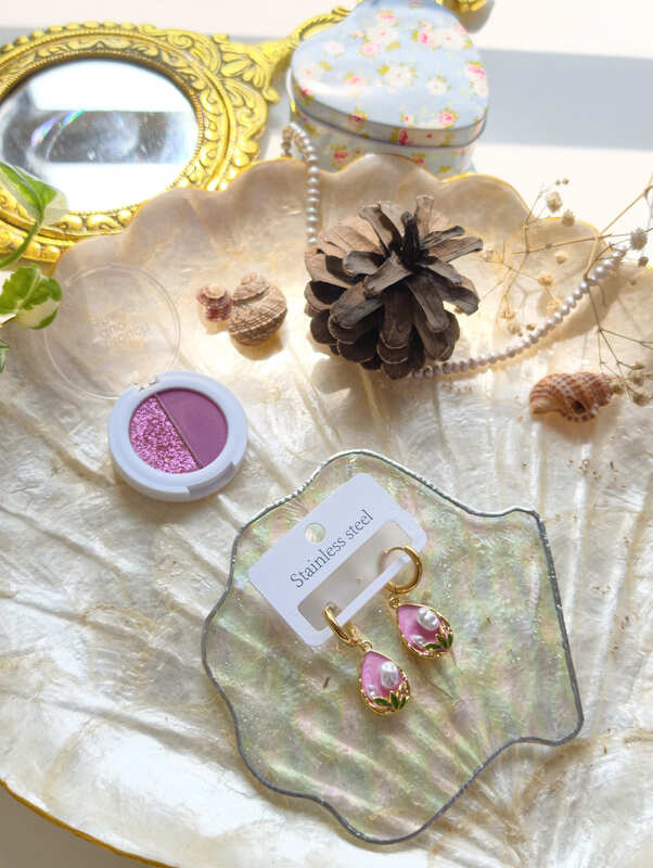 Pink Pearl Drop Earrings