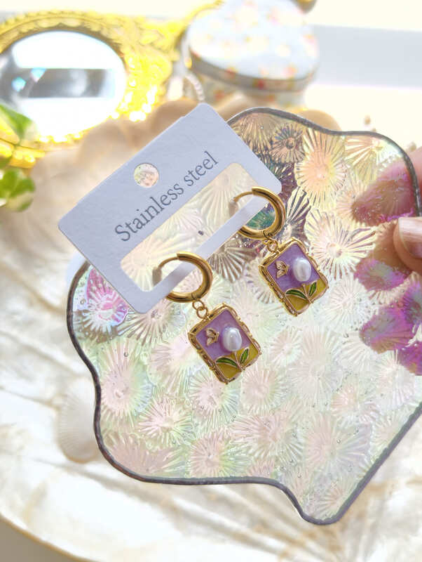 Vintage Lilac Earrings