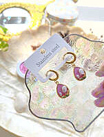 Pink Pearl Drop Earrings