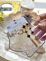 Midnight Clover Earrings