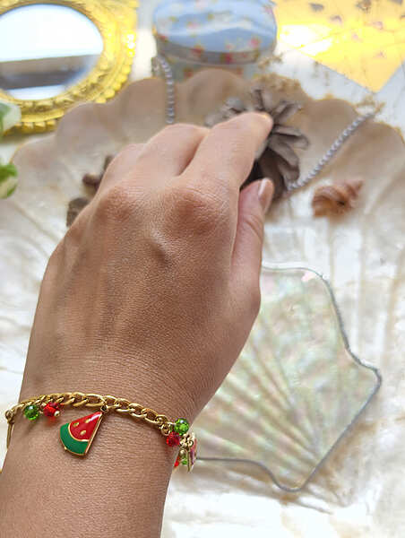 Melon Pop Charm Bracelet
