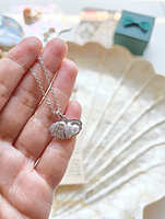 Silver Shell Pearl Necklace